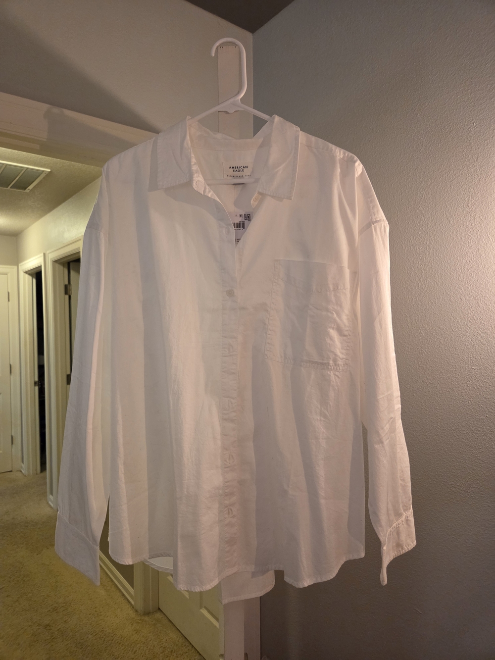 American Eagle Outfitters White Button-Down Shirt